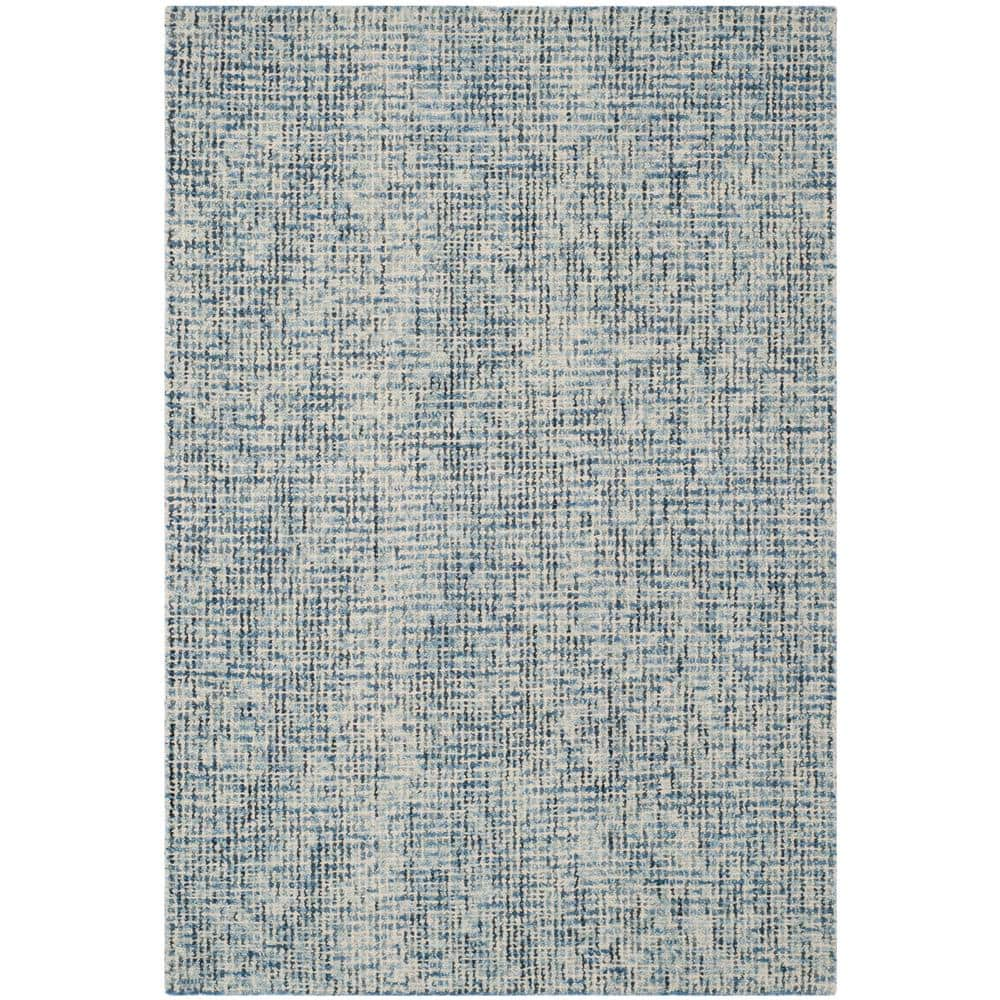 SAFAVIEH Abstract Blue/Charcoal 4 ft. x 6 ft. Solid Area Rug ABT468B-4 ...