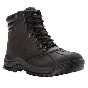 Blizzard Mid Lace Men's Size 9 Wide (5E) Black Leather Waterproof Winter Boot