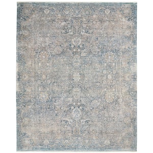 Starry Nights Cream Blue 10 ft. x 13 ft. Vintage Persian Area Rug