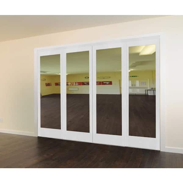 Impact Plus 120 In X 96 Mir Mel White Mirror Solid Core Mdf Interior Closet Sliding Door With Trim Smmw344 12096m The Home Depot Impact Plus 120 In X 96 Mir Mel, Sliding Mirror Closet Doors Home Depot