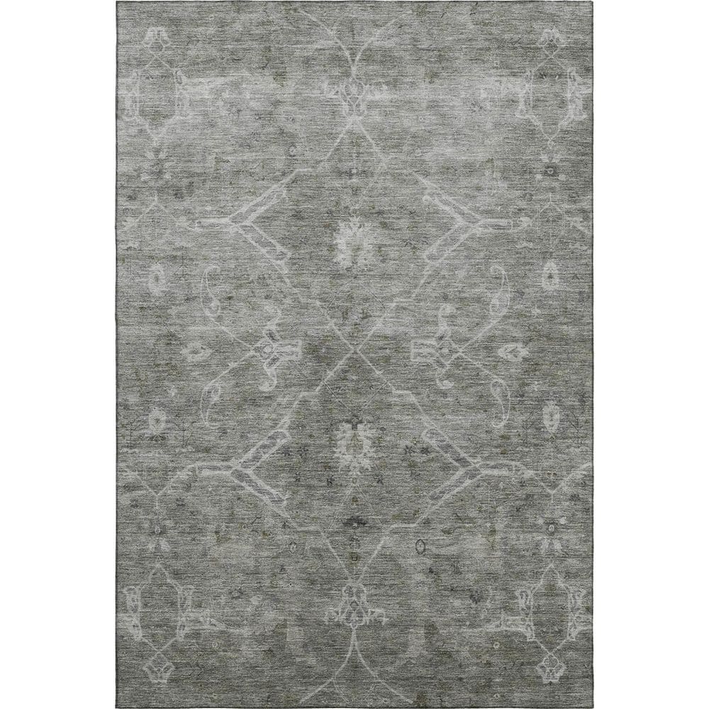 Mayfield Premium Machine Washable Abstract AMF2298 Pewter 8 ft. x 10 ft. Area Rug price history on PriceWatchPro