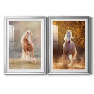 Invigorating Soak By Wexford Homes 2-Pieces Framed Abstract Paper Art Print 30.5 in. x 42.5 in.