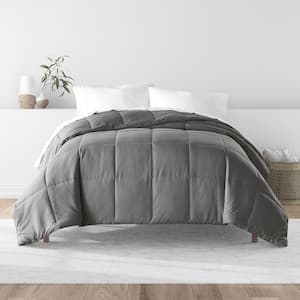 Performance Gray Solid Twin Comforter