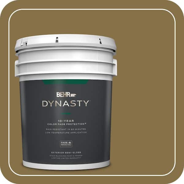 BEHR DYNASTY 5 gal. #370F-7 Pinetop Semi-Gloss Exterior Stain-Blocking Paint & Primer