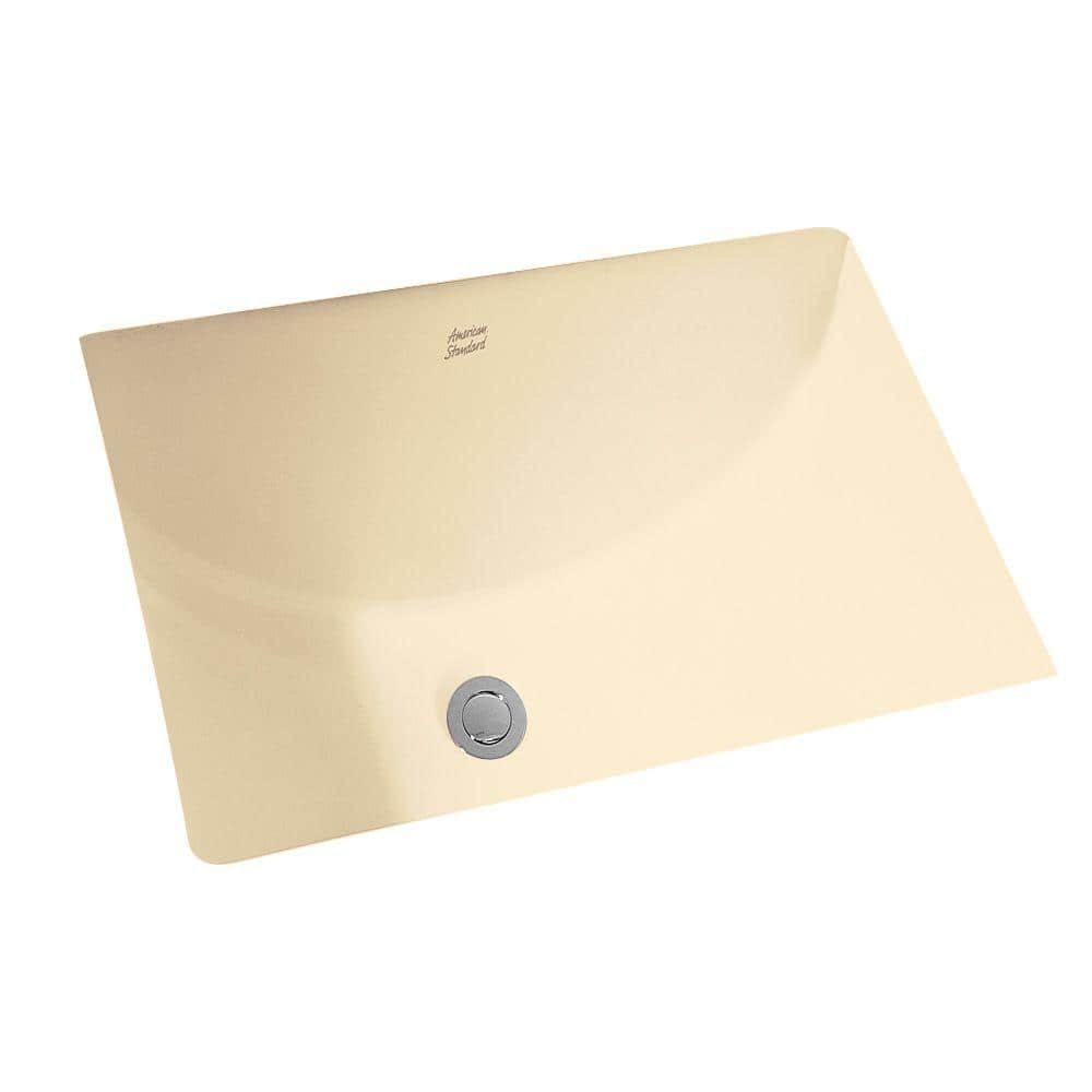 American Standard Studio Rectangular Undermount Bathroom Sink In Bone 0614000021 The Home Depot