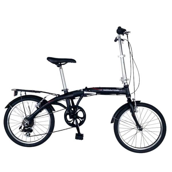 Hollandia Amsterdam 7 Folding Bicycle, 20 in. Wheels, 11 in. Frame, Unisex in Black