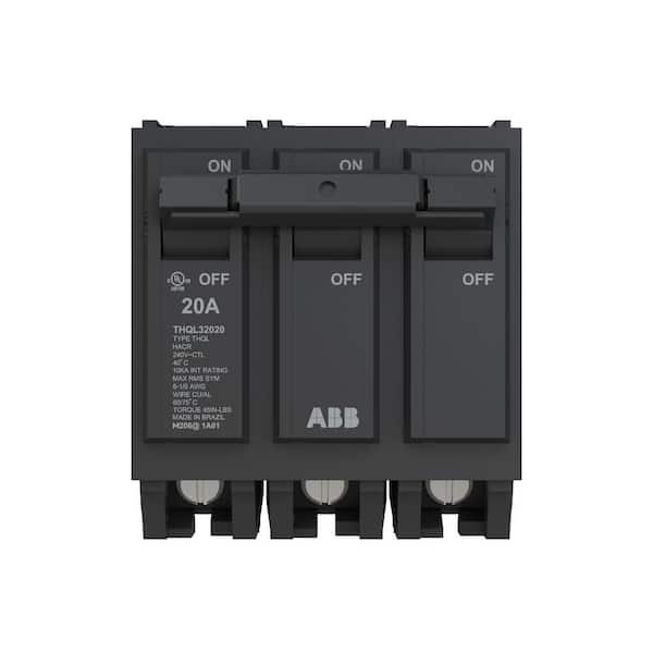 20 Amp 1 in. 3-Pole Circuit Breaker (THQL32020A)