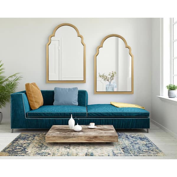 Hogan Arch Gold Wall Mirror (35.98 in. H x 24.02 in. W)