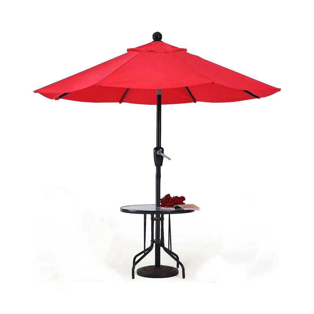 9 ft. Beach Umbrella Red in Patio Umbrellas Durable
