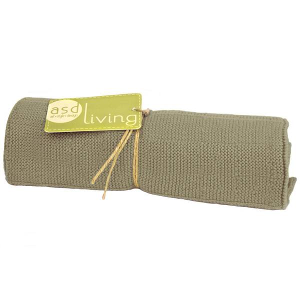 Art Style Design Living Knitted Kitchen Towel, Stone Grey