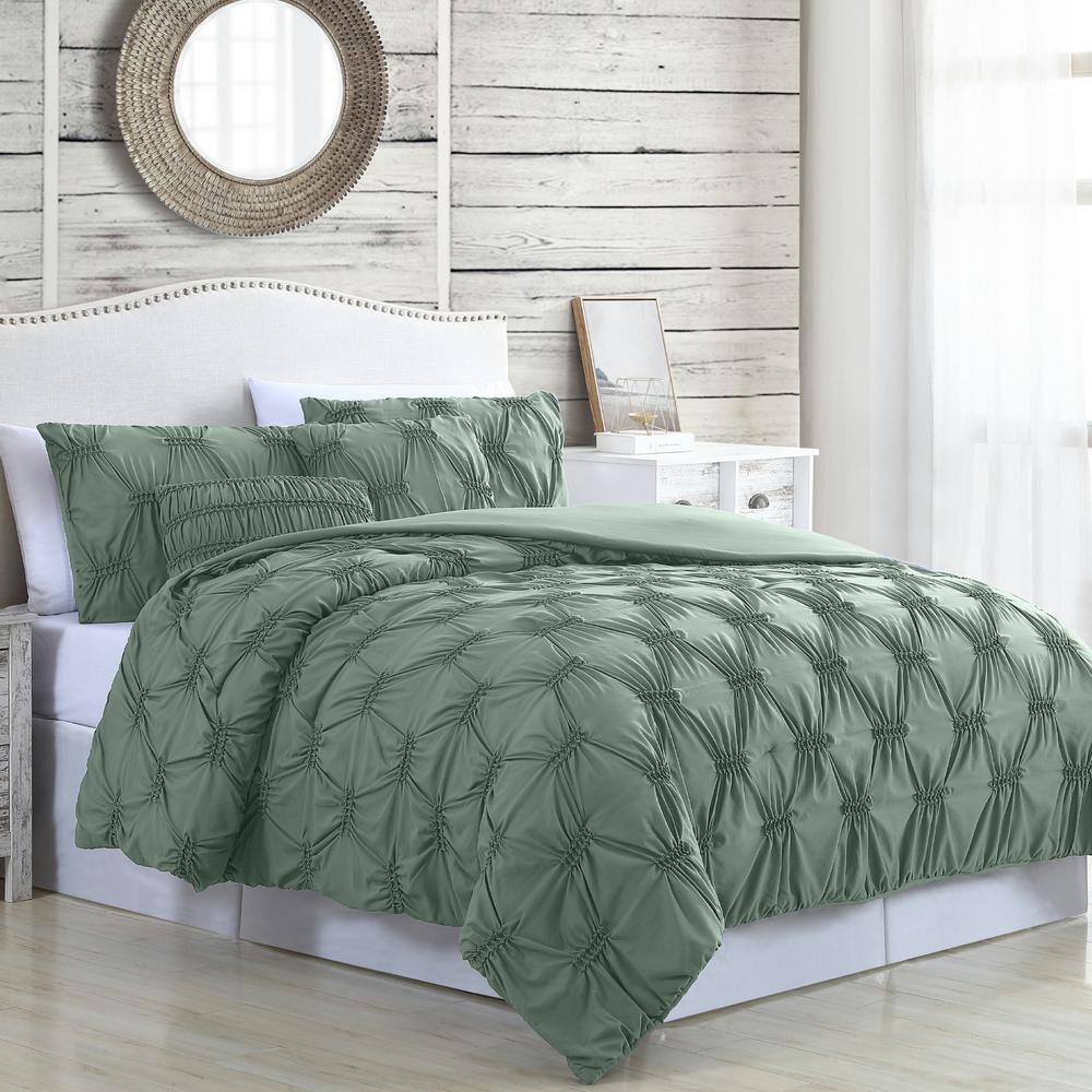 MODERN THREADS Alanis 5piece Jade Microfiber Queen Comforter Set