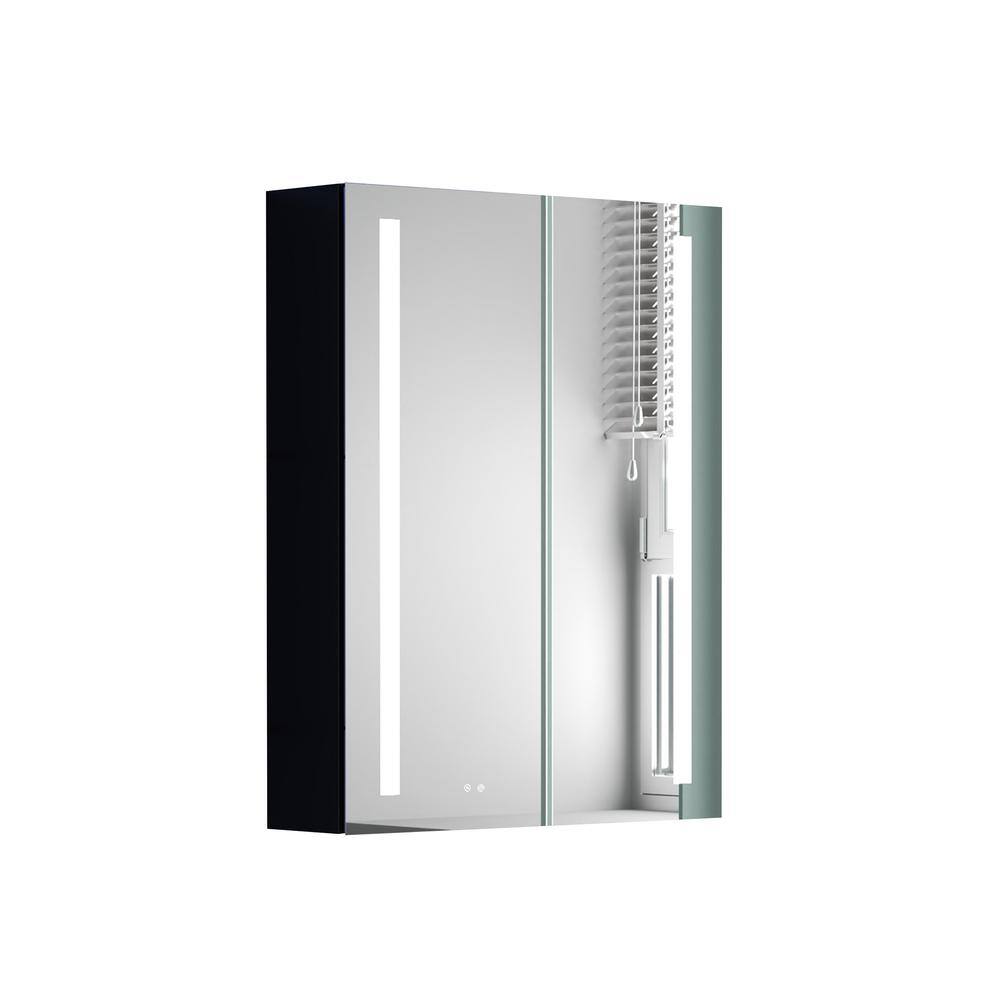 19.7 in. W x 25.6 in. H Rectangular Medicine Cabinet with Mirror, Wall Moun