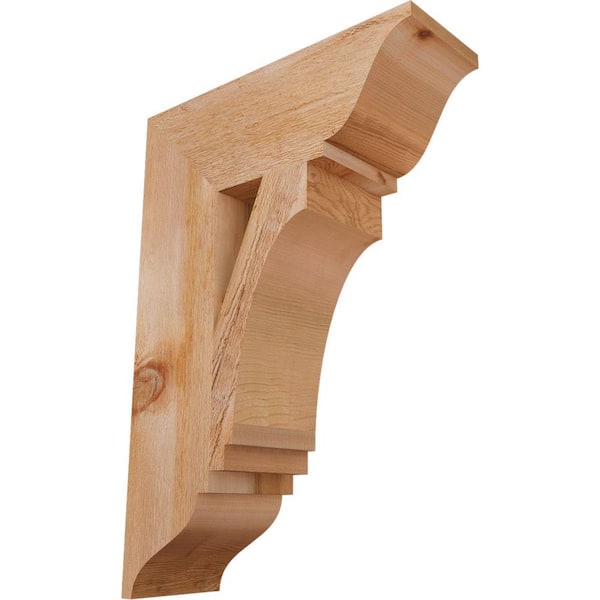Ekena Millwork 6 in. x 26 in. x 18 in. Western Red Cedar Imperial Traditional Rough Sawn Bracket