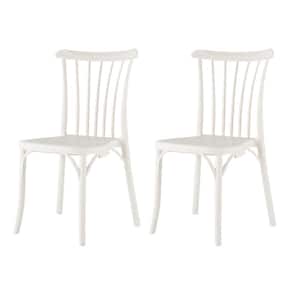 Stackable Rio White Dining Chair (Set of 2)