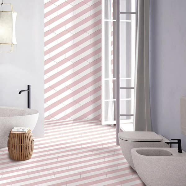 Porto Capri Hex Rose 8-5/8 in. x 9-7/8 in. Porcelain Floor and Wall Tile (11.5 sq. ft./Case)