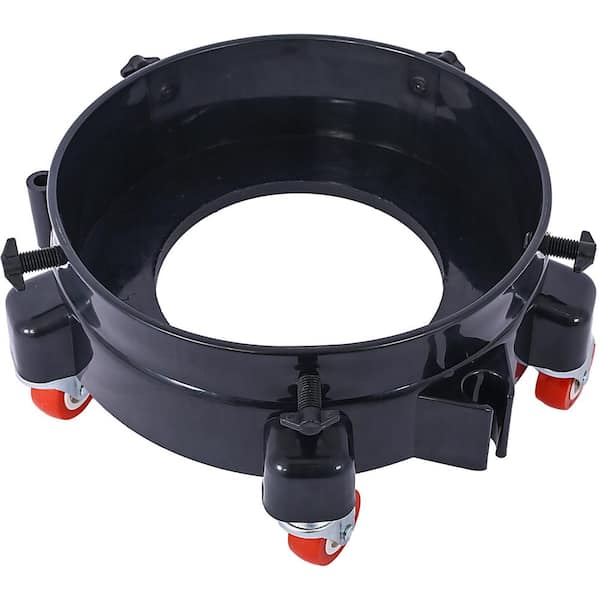 Tatayosi 11.2 in. Removable Rolling Bucket Dolly, Easy Push 5 Roll Swivel Casters for 5 Gal. Buckets Car Wash System, Black