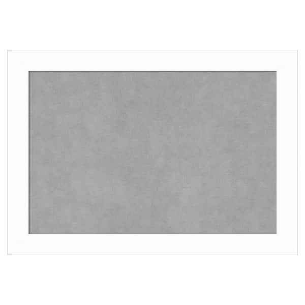 Amanti Art Basic White Narrow 27 in. x 19 in. Framed Magnetic Board