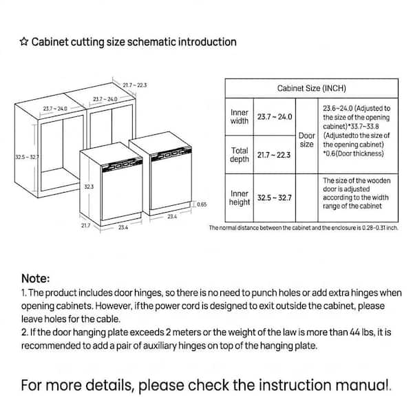 Ca'Lefort 24 in. 3.7 cu. ft. Panel Ready Undercounter Compact
