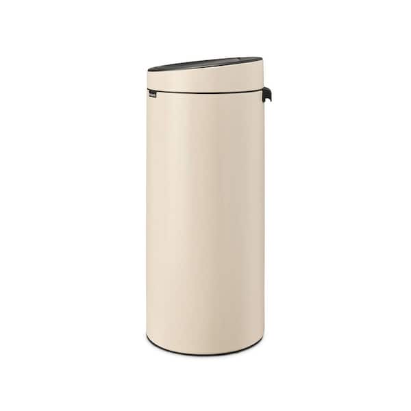 Radioactief Moeras vitaliteit Brabantia Touch Top Trash Can New, 8 Gal. (30 l), Plastic Bucket - Soft  Beige 149986 - The Home Depot