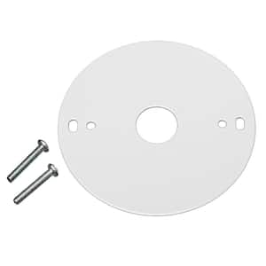4 in. White Mounting Plate and Mounting Screws for Commercial Electric LED Strip Lights Covers Standard Junction Box