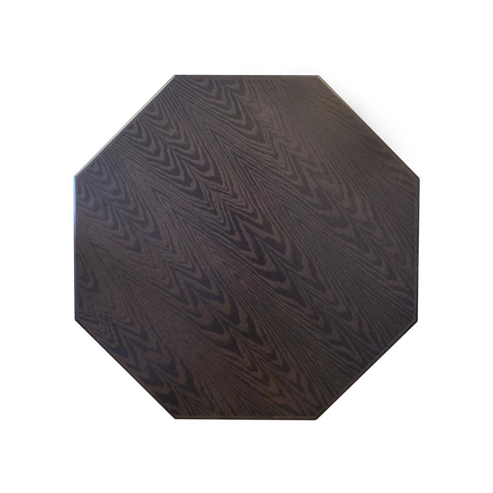 Mocha Oak 48'' Octagonal Poker Table with Cup Holders