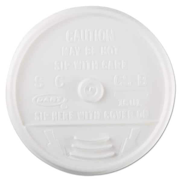 Dart TL1224TG Traveler White Dome ThermoGuard Hot Cup Lid with Sip Hole -  1200/Case