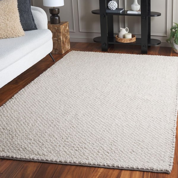 Natura 6 ft. x 9 ft. Ivory Modern Solid Bubble Area Rug