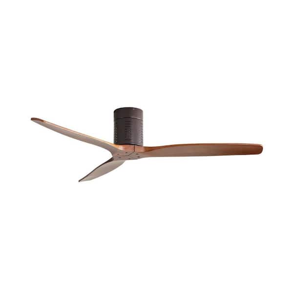 52 in. Indoor/Outdoor Brown Ceiling Fan without Light for Bedroom or Living Room