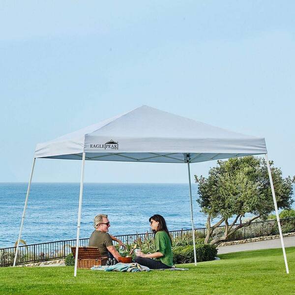 Gray CORE Instant Canopy 10 x 10 Foot Outdoor Pop Up Shade Canopy Shelter Tent 
