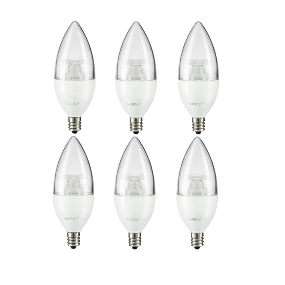 40-Watt Equivalent B11 Energy Star and Dimmable Decorative Candelabra E12 Base LED Light Bulb in Daylight 5000K (6-Pack) price history on PriceWatchPro