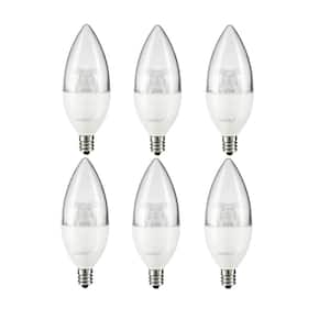 40-Watt Equivalent B11 Energy Star and Dimmable Decorative Candelabra E12 Base LED Light Bulb, Warm White 3000K (6-Pack)