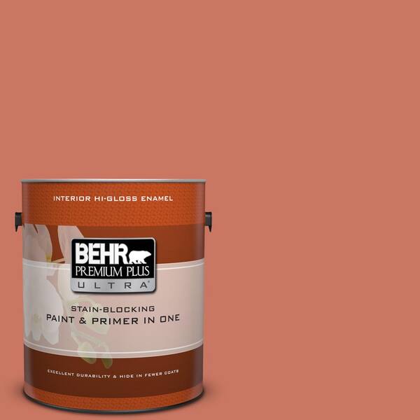 BEHR Premium Plus Ultra 1 gal. #MQ4-33 Aloe Blossom Hi-Gloss Enamel Interior Paint and Primer in One