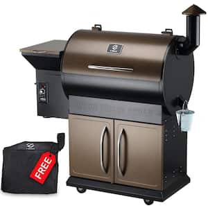 694 sq. in. Pellet Grill and Smoker, Bronze