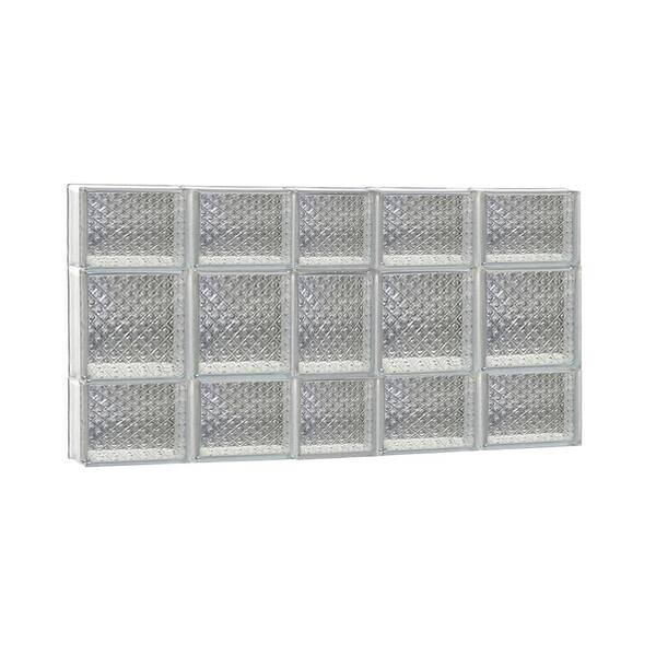 Clearly Secure 36.75 in. x 19.25 in. x 3.125 in. Frameless Diamond Pattern Non-Vented Glass Block Window