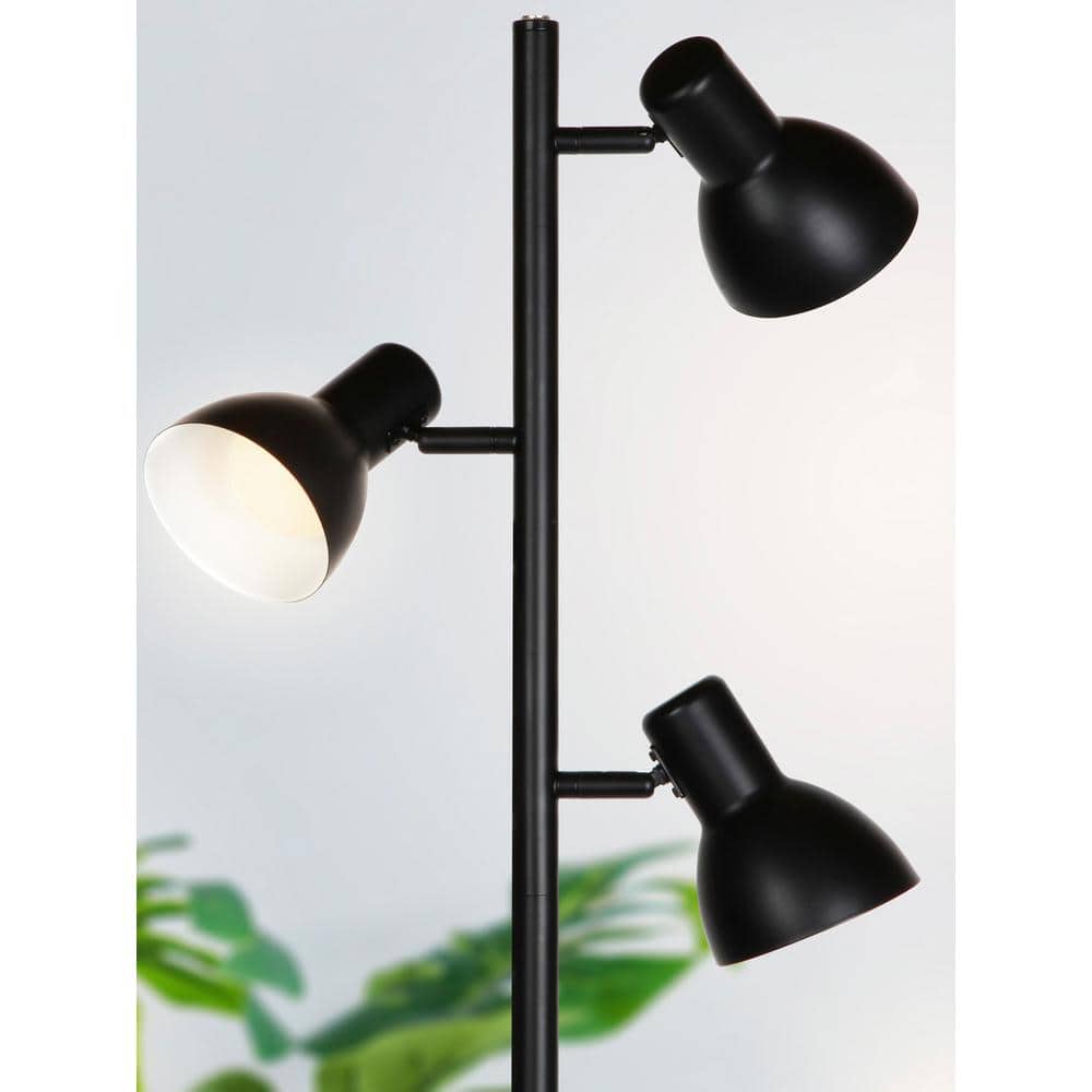 Ethan Classic Black Adjustable Multi-head LED Floor Lamp