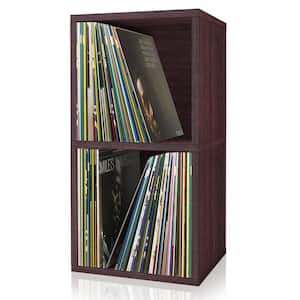 zBoard Espresso 2-Shelf Vinyl Record and LP Record Album Storage Shelf
