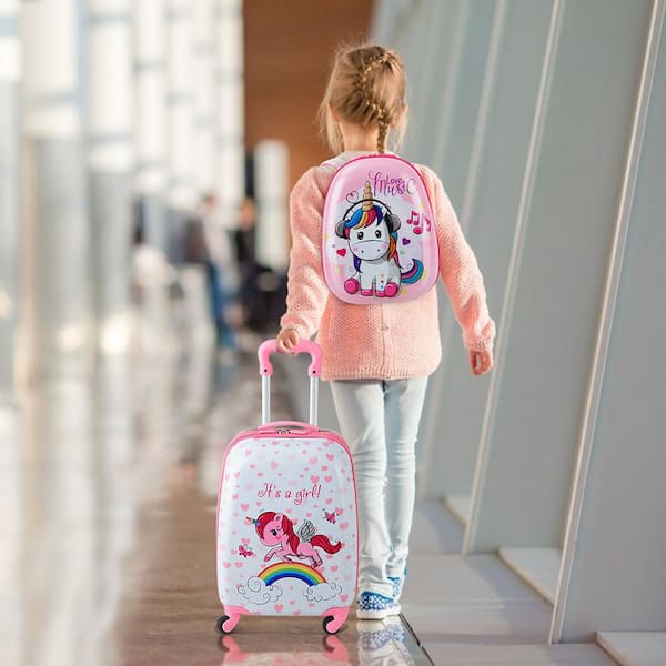 Kids Luggage and Backpack 18 Suitcase with Spinner Wheel Hard Case Travel  Suitcase 13 Backpack Girl Suitcase Set for Kid Travel Suitcase Supplies