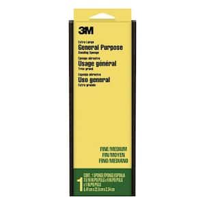 3-5/16 in. x 9 in. 80/120 Fine and Medium Grit Extra Large Sanding Sponge