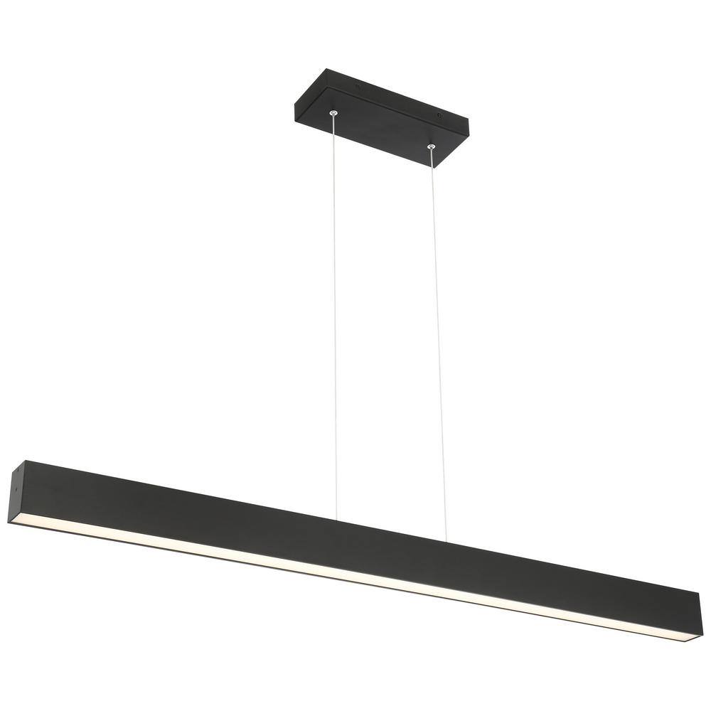 Form Sleek Matte Black LED Linear Pendant Light