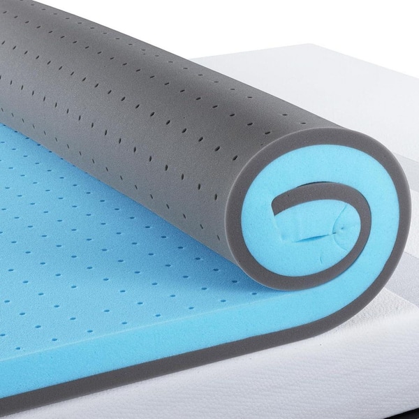 Modern Queen Ultra Plush Polyurethane Foam 3 in. Bed-in-a-Box Mattress for Pressure Relief Back Pain
