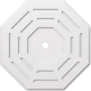 1 in. P X 11 in. C X 28 in. OD X 2 in. ID Westin Architectural Grade PVC Contemporary Ceiling Medallion