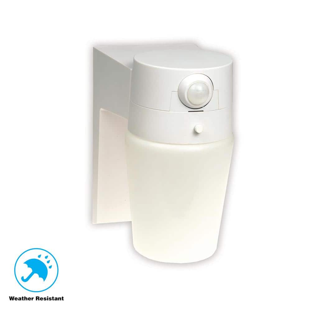 UPC 016963561014 product image for 110 Degree Motion Sensor White Outdoor Security Light | upcitemdb.com