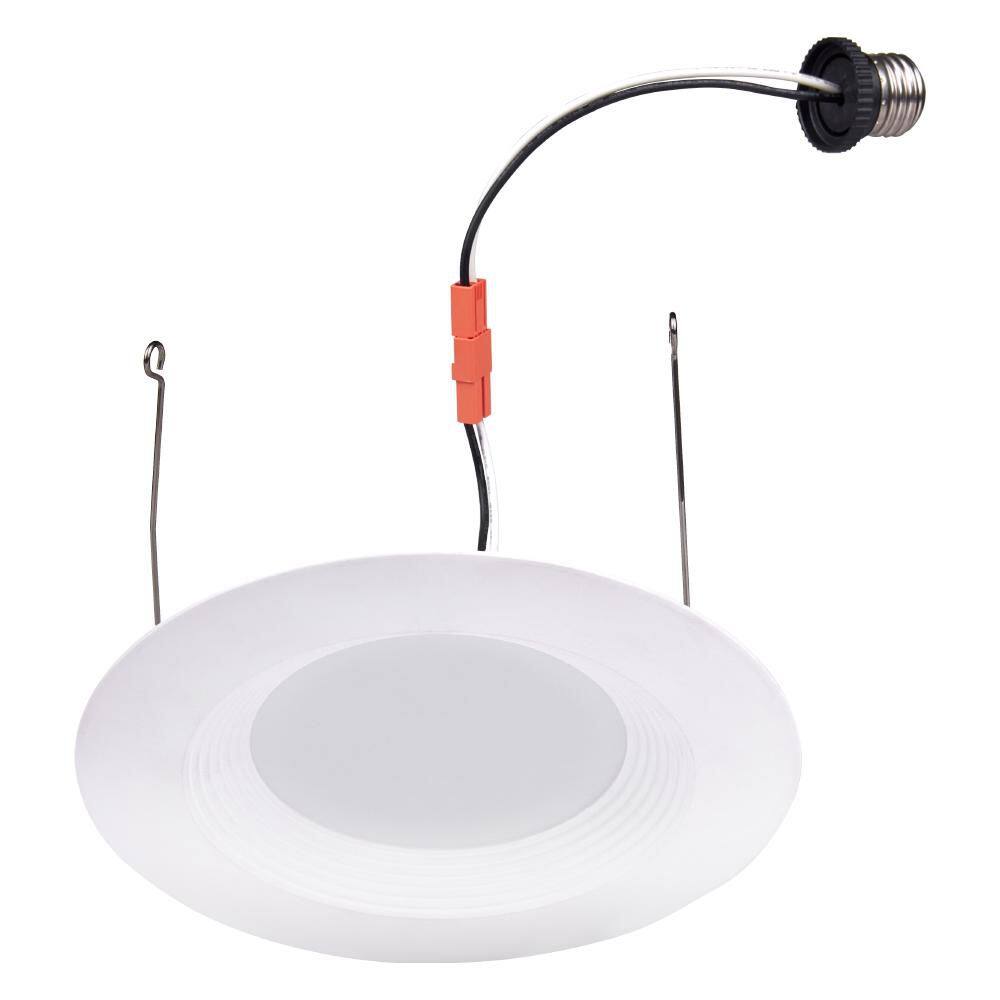 5/6 in. Can Light 5-Color Selectable Dimmable Remodel Integrated LED Recessed Light Kit Baffle Trim (4-Pack) price history on PriceWatchPro