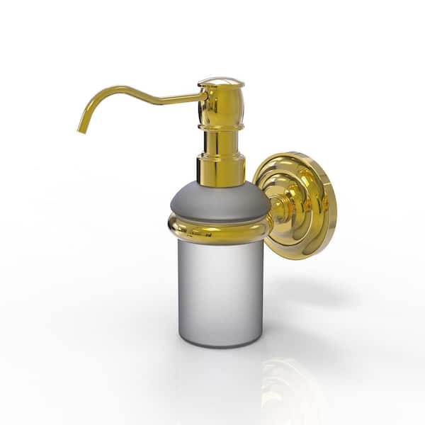 Prestige Que New Collection Wall Mounted Soap/Lotion/Antibacterial Dispenser in Polished Brass