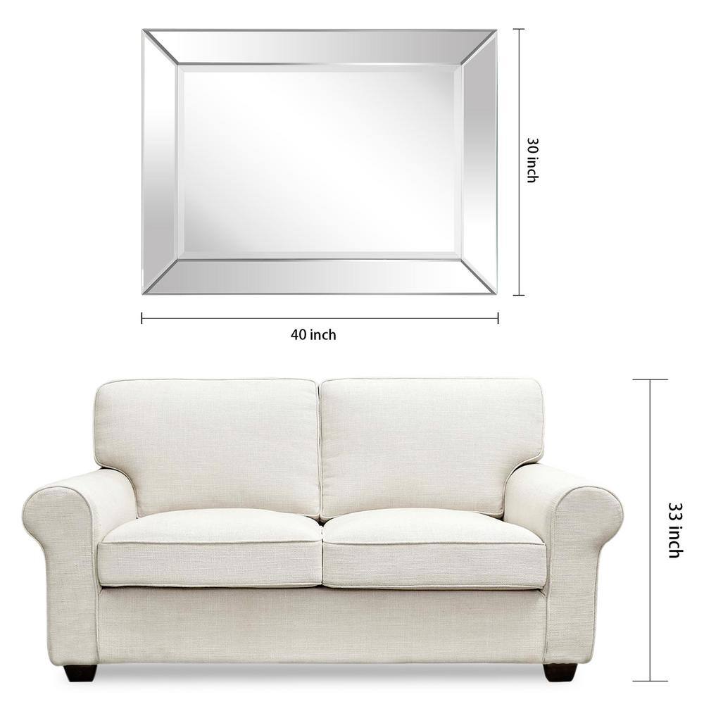 Eldemire Solid Wood Full-Length Beveled Rectangular Mirror