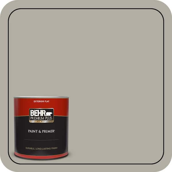 BEHR PREMIUM PLUS 1 qt. #790D-4 Granite Boulder Flat Exterior Paint & Primer