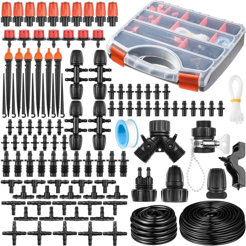 280 Piece Drip Irrigation Kit, 147 ft. Garden Watering System, Micro Automatic for Plant Garden Greenhouse Patio Lawn price history on PriceWatchPro