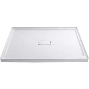 Archer 60 in. x 60 in. Single Threshold Shower Base with Center Drain in White
