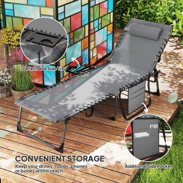 Outsunny Metal Folding Chaise Lounge Chair Outdoor Chair Outsunny Metal Folding Chaise Lounge Chair Outdoor Chair