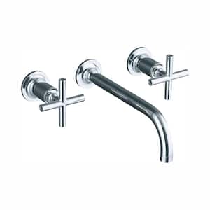 Purist 2-Handle Wall Mount Bathroom Sink Faucet Trim in Polished Chrome (Valve Not Included)